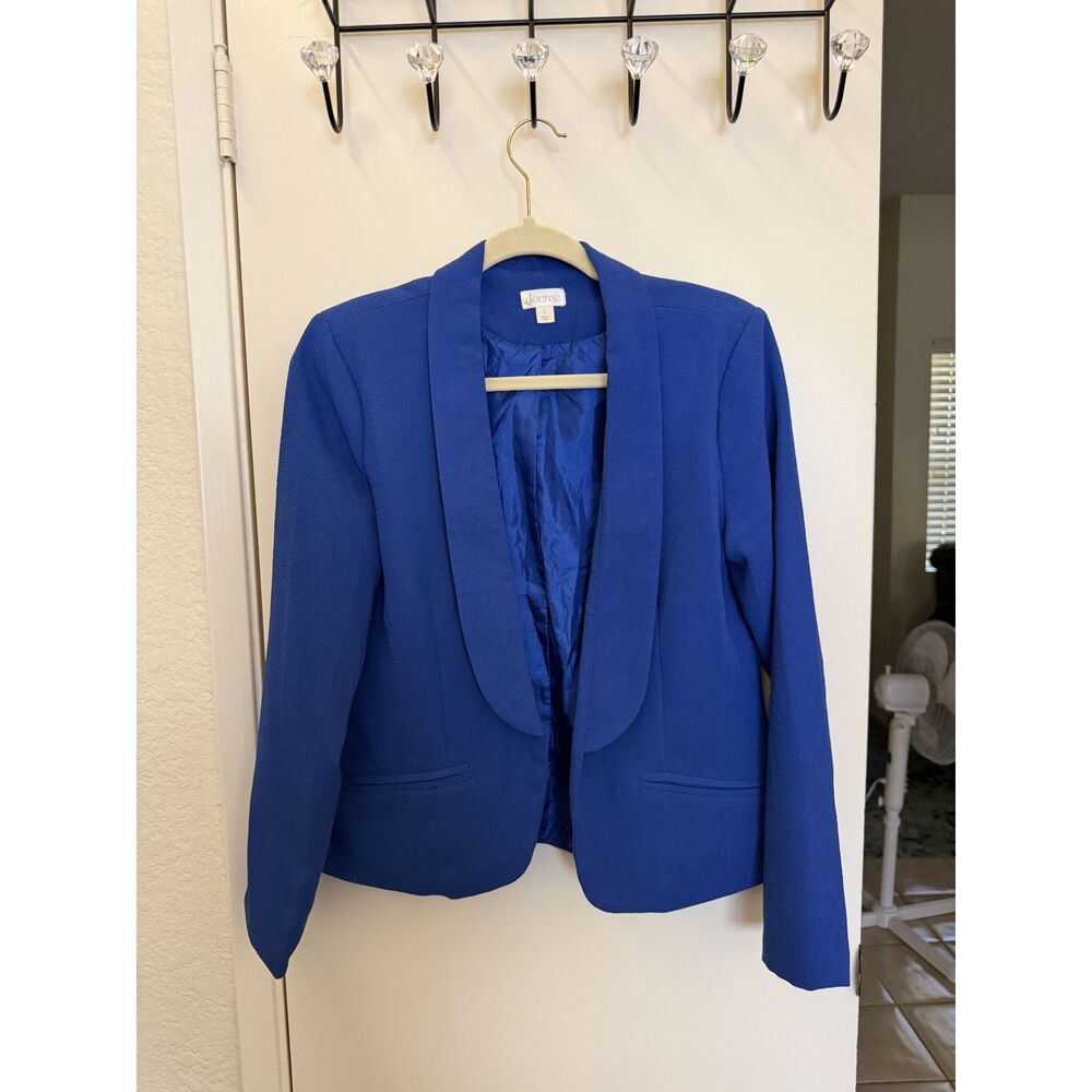 decree womens blazer in blue size L